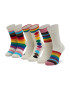 Happy Socks Súprava 3 párov vysokých ponožiek unisex XPRD08-1300 Biela - Pepit.sk