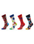 Happy Socks Súprava 4 párov vysokých ponožiek unisex XHBG09-4300 Farebná - Pepit.sk