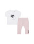 Karl Lagerfeld Kids Súprava tričko a nohavice Z98127 Biela Regular Fit - Pepit.sk