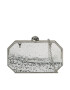 Kurt Geiger Kabelka Glitter Clutch 9543710979 Strieborná - Pepit.sk