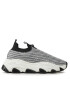 Kurt Geiger Sneakersy Lettie Knit Crystals 9106363609 Sivá - Pepit.sk