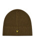 Lyle & Scott Čiapka Knitted Ribbed Beanie HE502AC Zelená - Pepit.sk