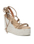 Manebi Espadrilky Soft Suede Lace-Up Wedge Espadrilles L 8.7 WA Hnedá - Pepit.sk