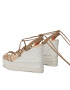 Manebi Espadrilky Soft Suede Lace-Up Wedge Espadrilles L 8.7 WA Hnedá - Pepit.sk