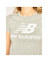 New Balance Tričko Essentials Stacked Logo Tee WT91546 Sivá Athletic Fit - Pepit.sk