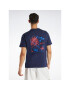 Reebok Tričko Basketball Court Top T-Shirt HM6239 Modrá Relaxed Fit - Pepit.sk