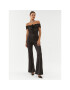 ROTATE Overal Coated Jersey Jumpsuit 111023100 Čierna Regular Fit - Pepit.sk