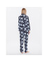 Seidensticker Pyžamo Classic Pajama Set Flowers Tmavomodrá Straight Fit - Pepit.sk