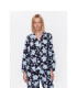 Seidensticker Pyžamo Classic Pajama Set Flowers Tmavomodrá Straight Fit - Pepit.sk