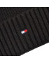 Tommy Hilfiger Čiapka Essential Flag Beanie AM0AM10337 Čierna - Pepit.sk