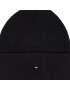 Tommy Hilfiger Čiapka Essential Flag Beanie AW0AW15309 Čierna - Pepit.sk