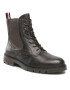 Tommy Hilfiger Členková obuv s elastickým prvkom Hilfiger Lth Lace Up Chel Boot FM0FM04204 Hnedá - Pepit.sk