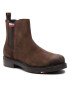 Tommy Hilfiger Členková obuv s elastickým prvkom Rwb Hilfiger Suede Chelsea FM0FM04202 Hnedá - Pepit.sk