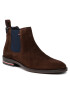 Tommy Hilfiger Členková obuv s elastickým prvkom Signature Hilfiger Suede Chelsea FM0FM03795 Hnedá - Pepit.sk