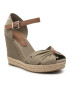 Tommy Hilfiger Espadrilky Basic Open Toe High Wedge FW0FW04784 Zelená - Pepit.sk