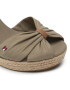 Tommy Hilfiger Espadrilky Basic Open Toe High Wedge FW0FW04784 Zelená - Pepit.sk