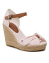 Tommy Hilfiger Espadrilky Basic Seersucker High Wedge FW0FW07160 Ružová - Pepit.sk