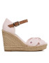 Tommy Hilfiger Espadrilky Basic Seersucker High Wedge FW0FW07160 Ružová - Pepit.sk