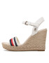 Tommy Hilfiger Espadrilky Corporate Wedge FW0FW07086 Biela - Pepit.sk