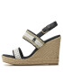 Tommy Hilfiger Espadrilky Golden Webbing Wedge FW0FW07089 Tmavomodrá - Pepit.sk