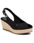 Tommy Hilfiger Espadrilky Iconic Elba Sling Back Wedge FW0FW04788 Čierna - Pepit.sk