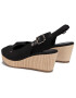 Tommy Hilfiger Espadrilky Iconic Elba Sling Back Wedge FW0FW04788 Čierna - Pepit.sk