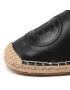 Tommy Hilfiger Espadrilky Logo Leather Espadrille FW0FW06168 Čierna - Pepit.sk