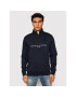 Tommy Hilfiger Mikina Logo Mockneck MW0MW20954 Tmavomodrá Regular Fit - Pepit.sk