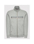 Tommy Hilfiger Mikina Logo Zip Through MW0MW22147 Sivá Regular Fit - Pepit.sk