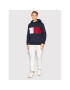 Tommy Hilfiger Mikina Structure Flag MW0MW28528 Tmavomodrá Regular Fit - Pepit.sk