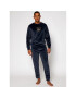 Tommy Hilfiger Mikina Track Ls Velour UM0UM01935 Tmavomodrá Regular Fit - Pepit.sk