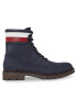 Tommy Hilfiger Outdoorová obuv Corporate Hilfiger Nubuck Boot FM0FM04801 Modrá - Pepit.sk