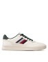 Tommy Hilfiger Sneakersy Retro Court Cupsole Stripes Lea FM0FM04316 Biela - Pepit.sk