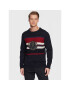 Tommy Hilfiger Sveter Seasonal Crest Stripe MW0MW29050 Tmavomodrá Relaxed Fit - Pepit.sk