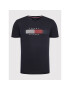 Tommy Hilfiger Tričko Chest Corp Stripe Graphic MW0MW25612 Tmavomodrá Slim Fit - Pepit.sk