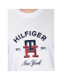 Tommy Hilfiger Tričko Curved Monogram MW0MW30043 Biela Regular Fit - Pepit.sk