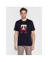 Tommy Hilfiger Tričko Lux Monogram MW0MW28230 Tmavomodrá Regular Fit - Pepit.sk