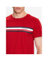 Tommy Hilfiger Tričko Monotype Chest Stripe MW0MW32119 Červená Slim Fit - Pepit.sk