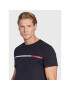 Tommy Hilfiger Tričko Two Tone Chest Stripe MW0MW27912 Tmavomodrá Slim Fit - Pepit.sk