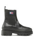 Tommy Jeans Členková obuv s elastickým prvkom Foxing Detail Chelsea Boot EM0EM01062 Čierna - Pepit.sk