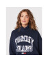 Tommy Jeans Curve Úpletové šaty College Argyle DW0DW12074 Tmavomodrá Regular Fit - Pepit.sk