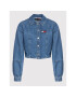 Tommy Jeans džínsová košeľa Badge Denim DW0DW11893 Tmavomodrá Regular Fit - Pepit.sk