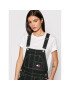 Tommy Jeans Džínsové šaty Stitch Dungaree DW0DW11858 Čierna Regular Fit - Pepit.sk