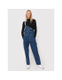 Tommy Jeans Nohavice na traky Tjw Denim Dungaree DW0DW13411 Tmavomodrá Relaxed Fit - Pepit.sk