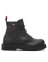 Tommy Jeans Outdoorová obuv Short Lace Up Leather Boot EM0EM01040 Čierna - Pepit.sk