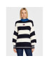 Tommy Jeans Sveter Blockstripe DW0DW14275 Tmavomodrá Oversize - Pepit.sk