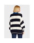 Tommy Jeans Sveter Blockstripe DW0DW14275 Tmavomodrá Oversize - Pepit.sk