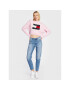 Tommy Jeans Sveter Center Flag DW0DW14261 Ružová Boxy Fit - Pepit.sk