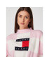 Tommy Jeans Sveter Checker Flag DW0DW14316 Ružová Relaxed Fit - Pepit.sk