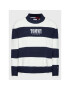 Tommy Jeans Sveter Serif Stripe DM0DM15154 Tmavomodrá Relaxed Fit - Pepit.sk